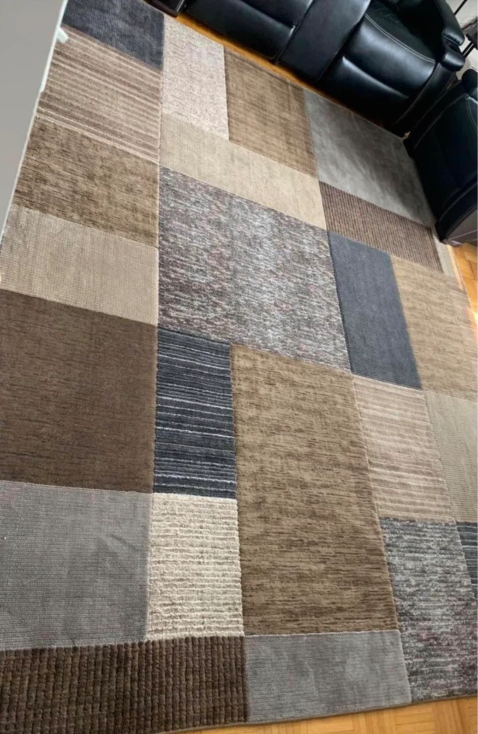 Patterned Area Rug - Brown, Grey, Beige - photo 2