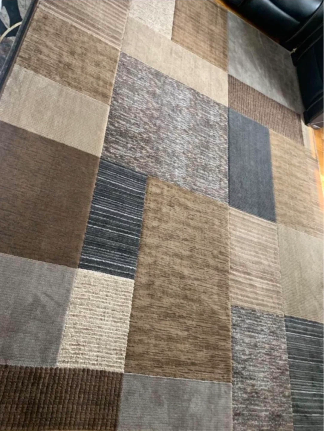 Patterned Area Rug - Brown, Grey, Beige - photo 3