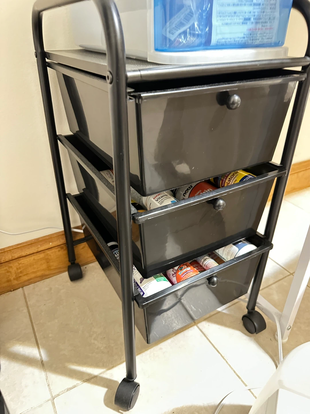 3-Drawer Rolling Storage Cart