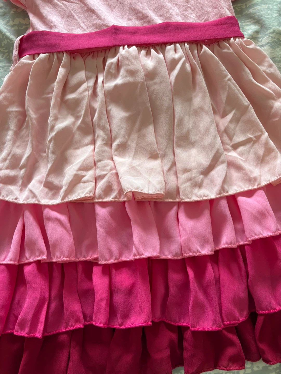 Shein Pink Tiered Ruffle Dress Size 5Y - photo 2