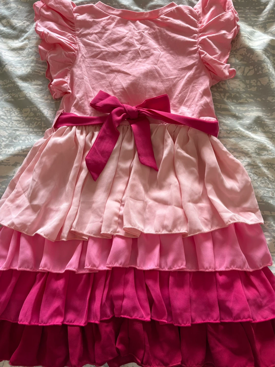 Shein Pink Tiered Ruffle Dress Size 5Y - photo 4