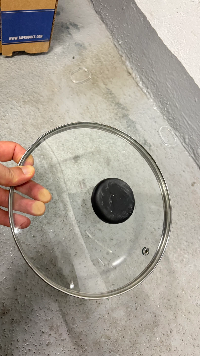 Glass Pot Lid with Stainless Steel Rim - photo 3