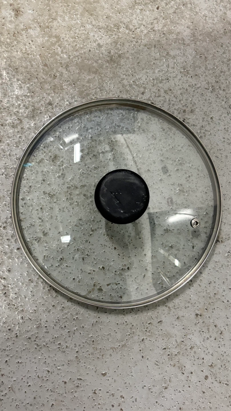 Glass Pot Lid with Stainless Steel Rim