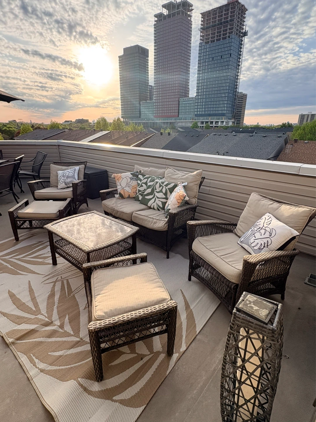 Wicker Patio Furniture Set with Cushions