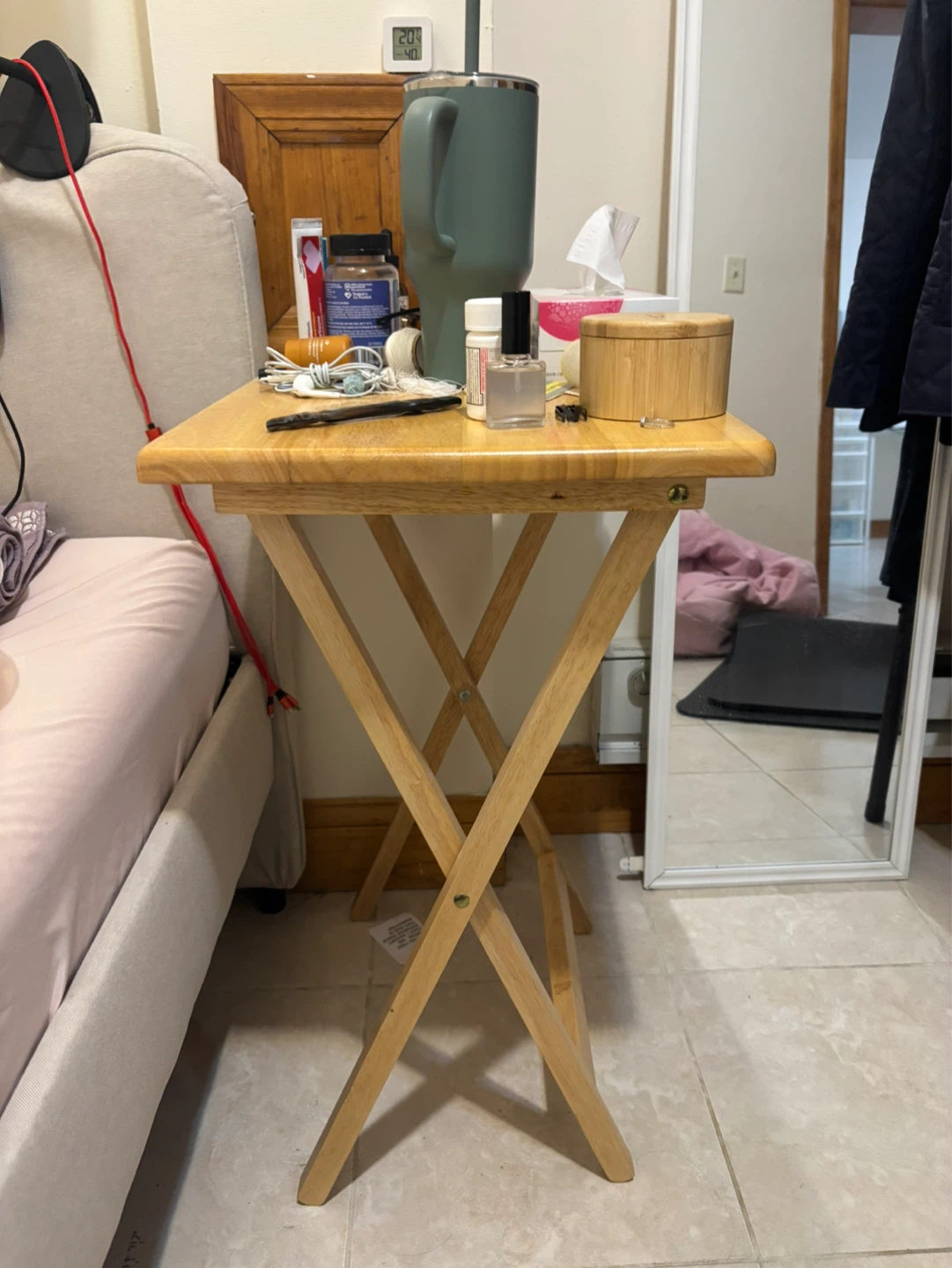 Wooden Folding Tray Table