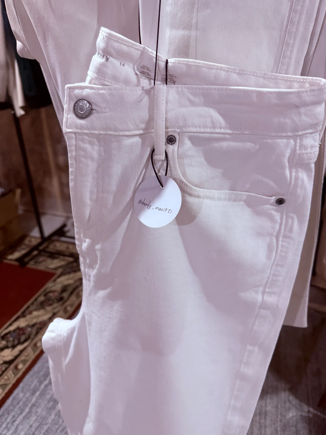 Old Navy White High-Rise Wide Leg Jeans - Size 14