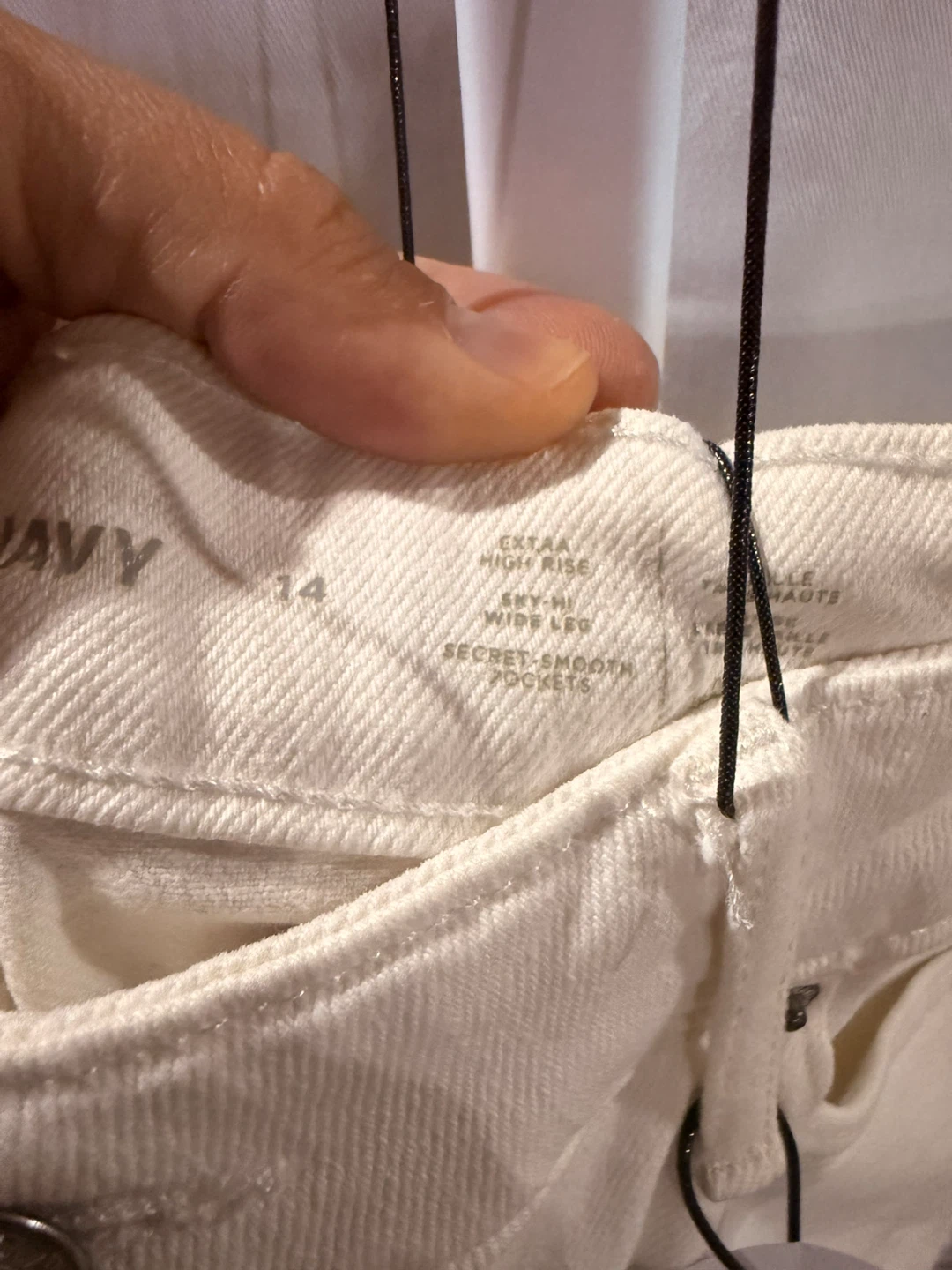 Old Navy White High-Rise Wide Leg Jeans - Size 14 - photo 3