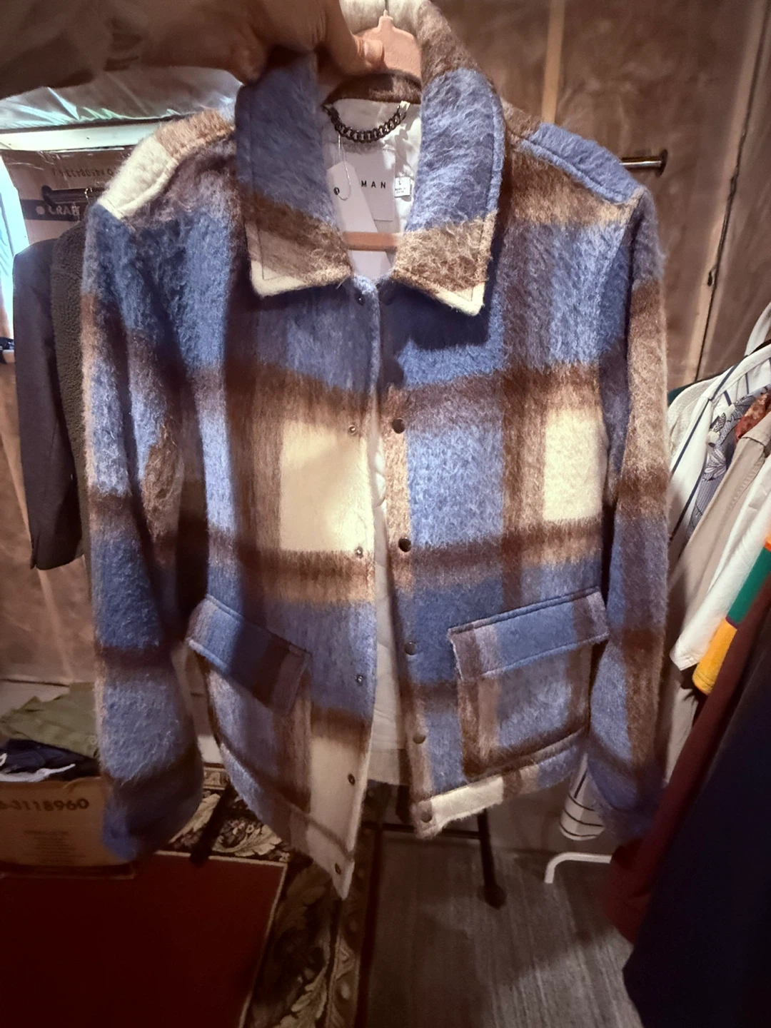 Topman Plaid Jacket - Size L - photo 3
