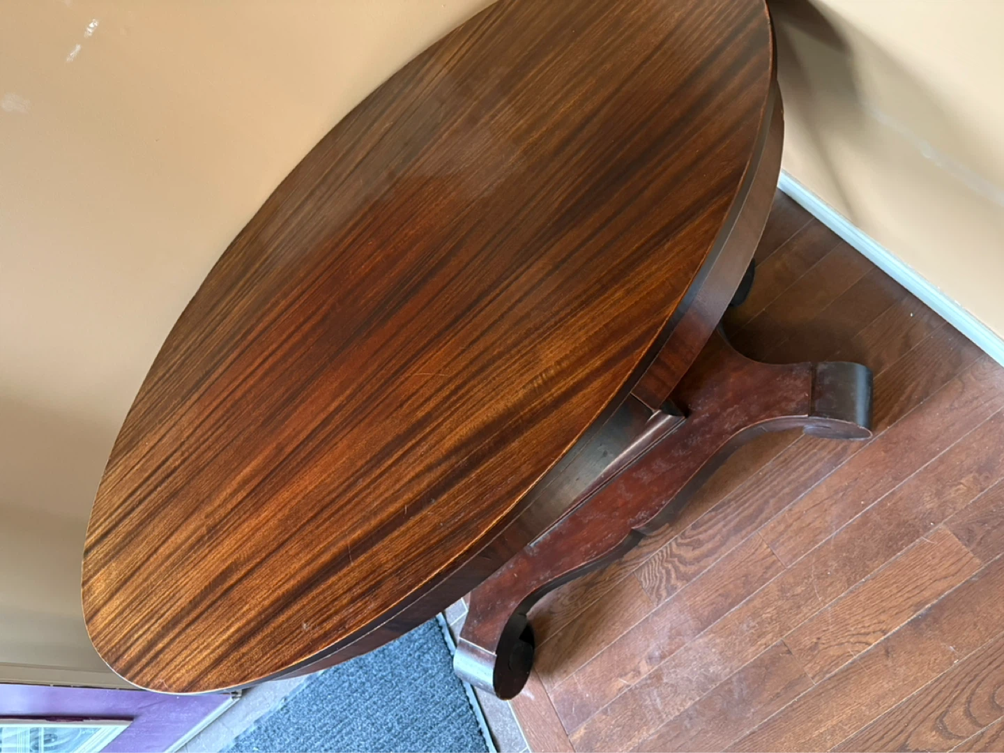 Antique Wood Console Table with Drawer - photo 2