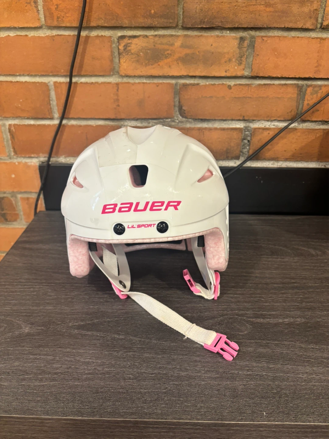 Bauer Lil' Sport Hockey Helmet Youth White/Pink - photo 2