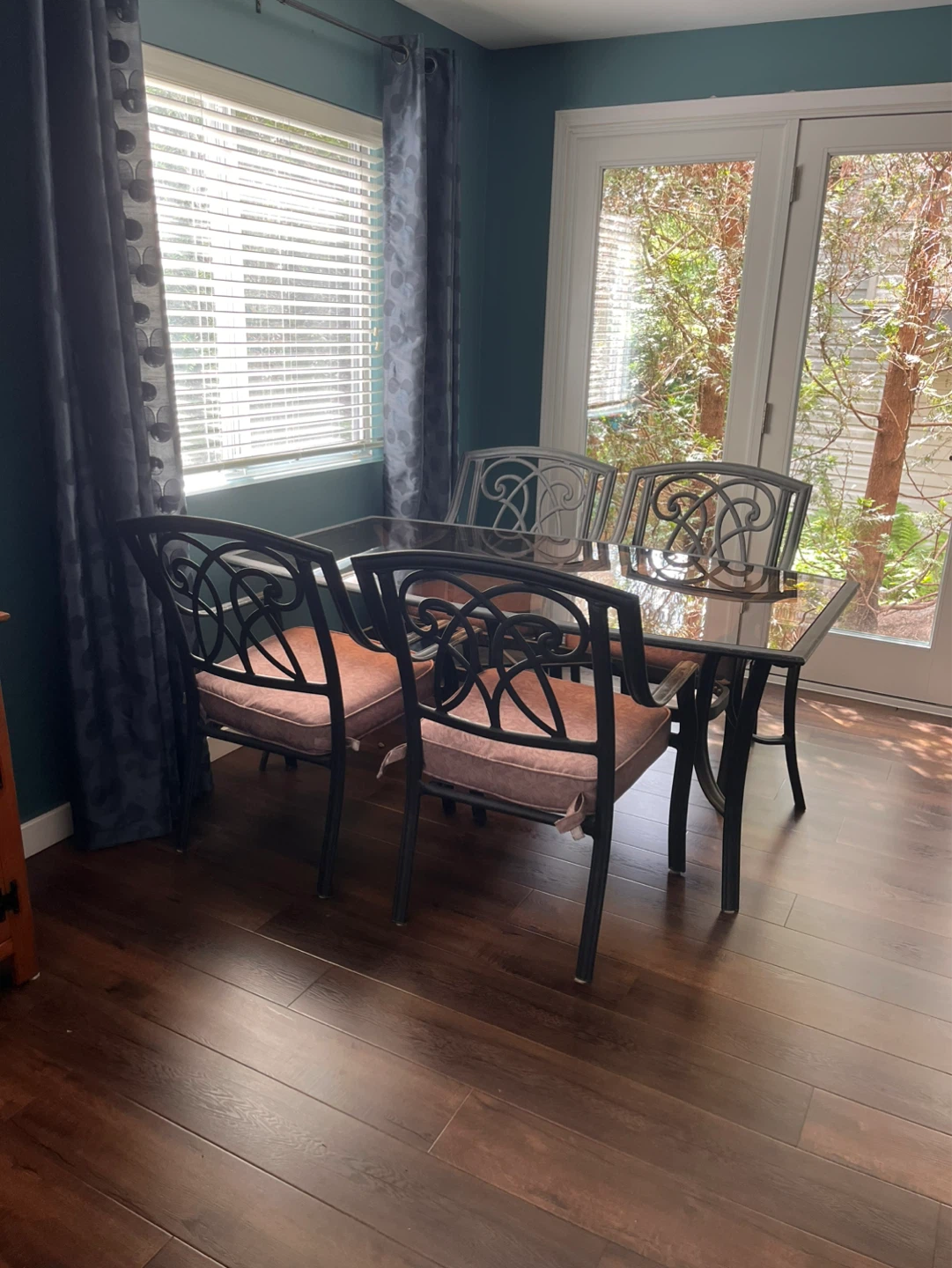Glass Top Dining Table Set with 4 Chairs - photo 2