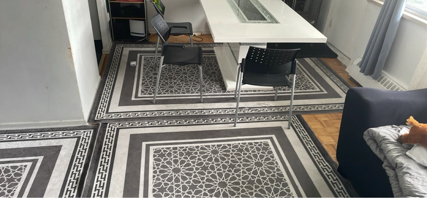Dark Grey Geometric Pattern Area Rug - photo 3