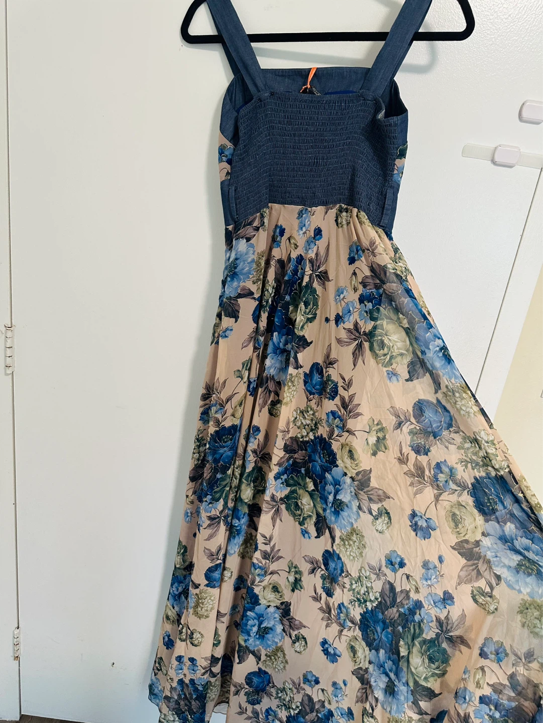 Floral Maxi Dress - Blue & Beige - photo 2