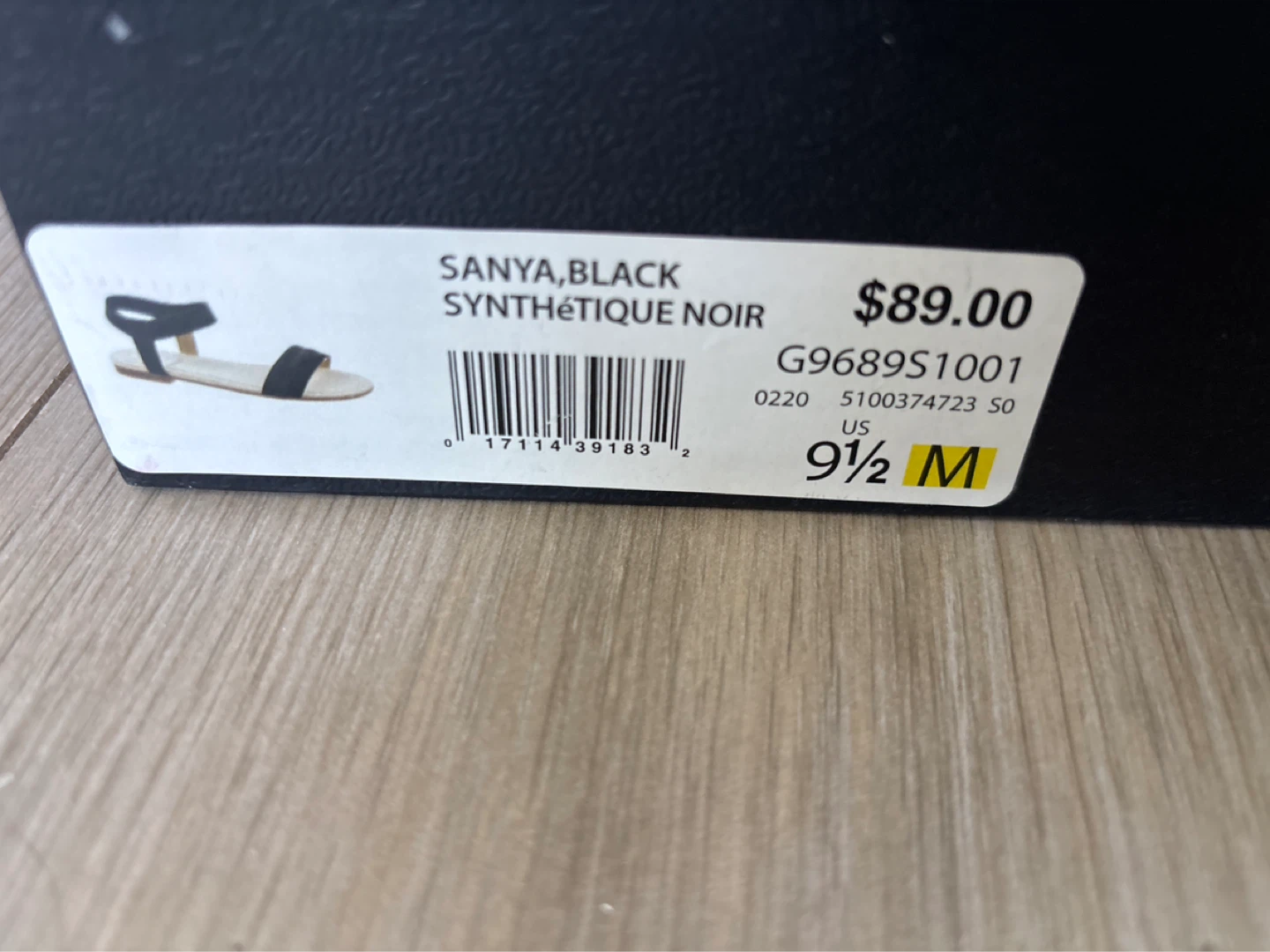 Naturalizer Sanya Black Synthetic Sandals Size 9.5 M - photo 3
