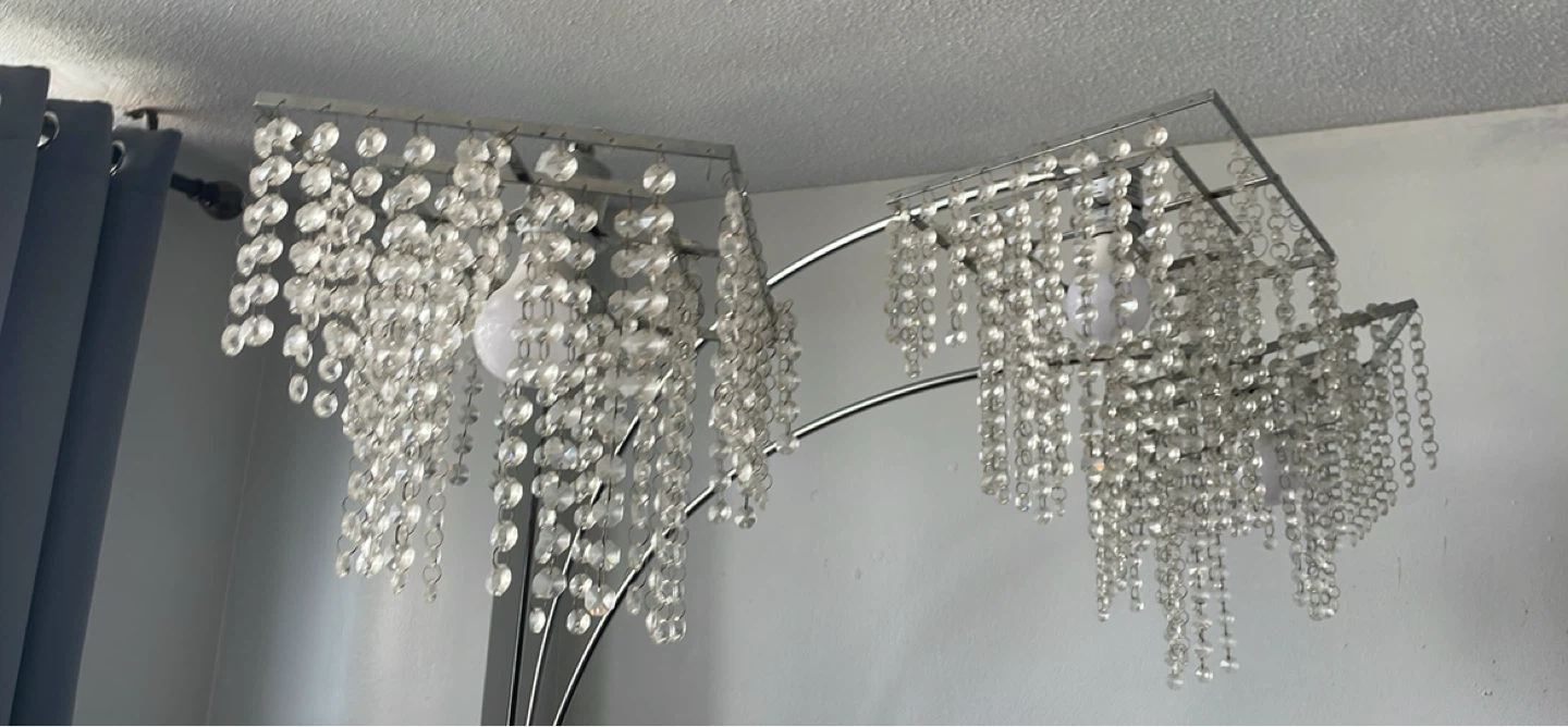 Arc Floor Lamp with Crystal Accents - photo 2