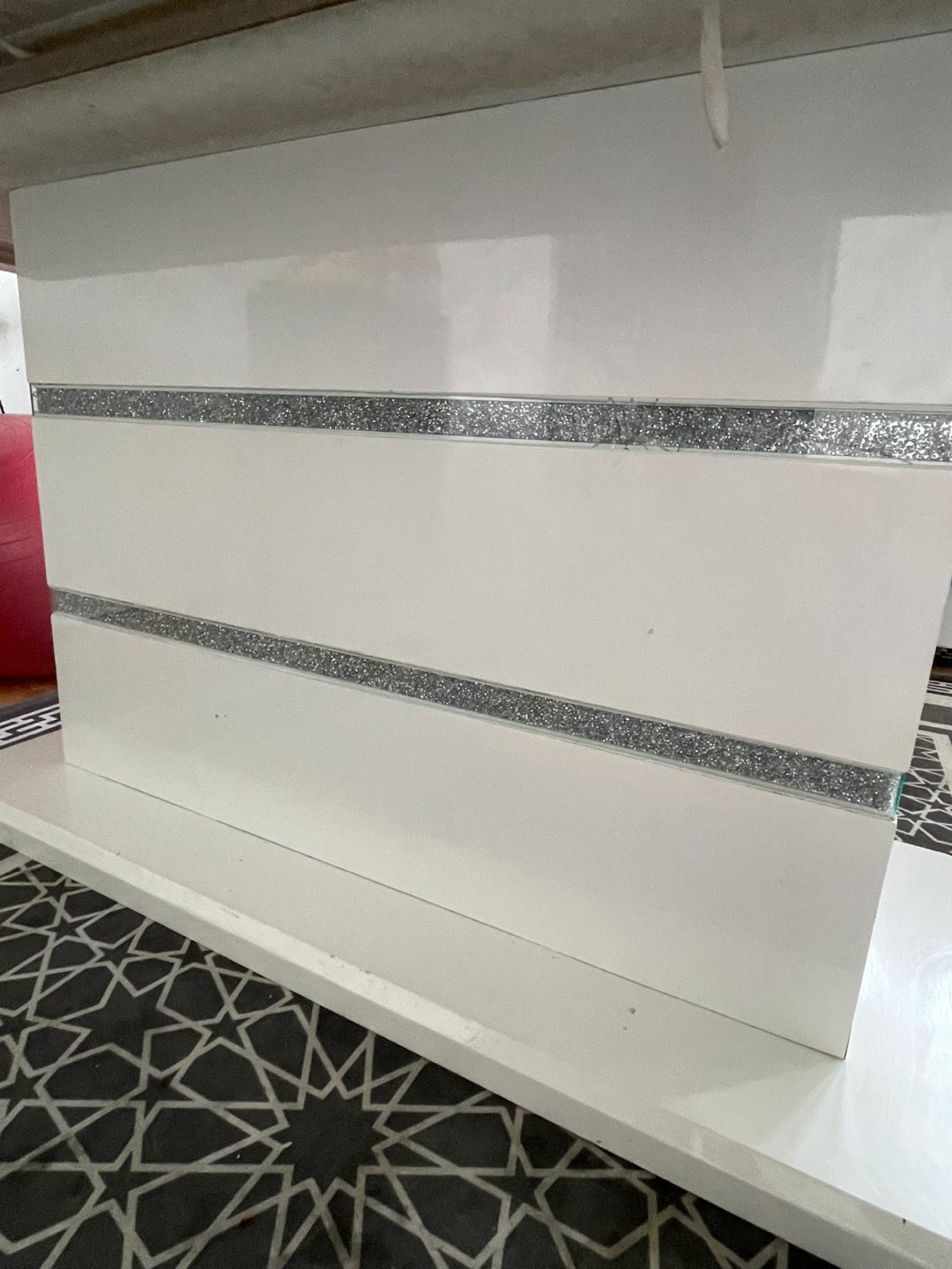 White dresser with crushed diamond accents - photo 3