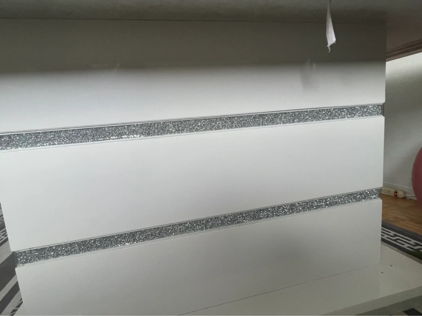 White dresser with crushed diamond accents - photo 4
