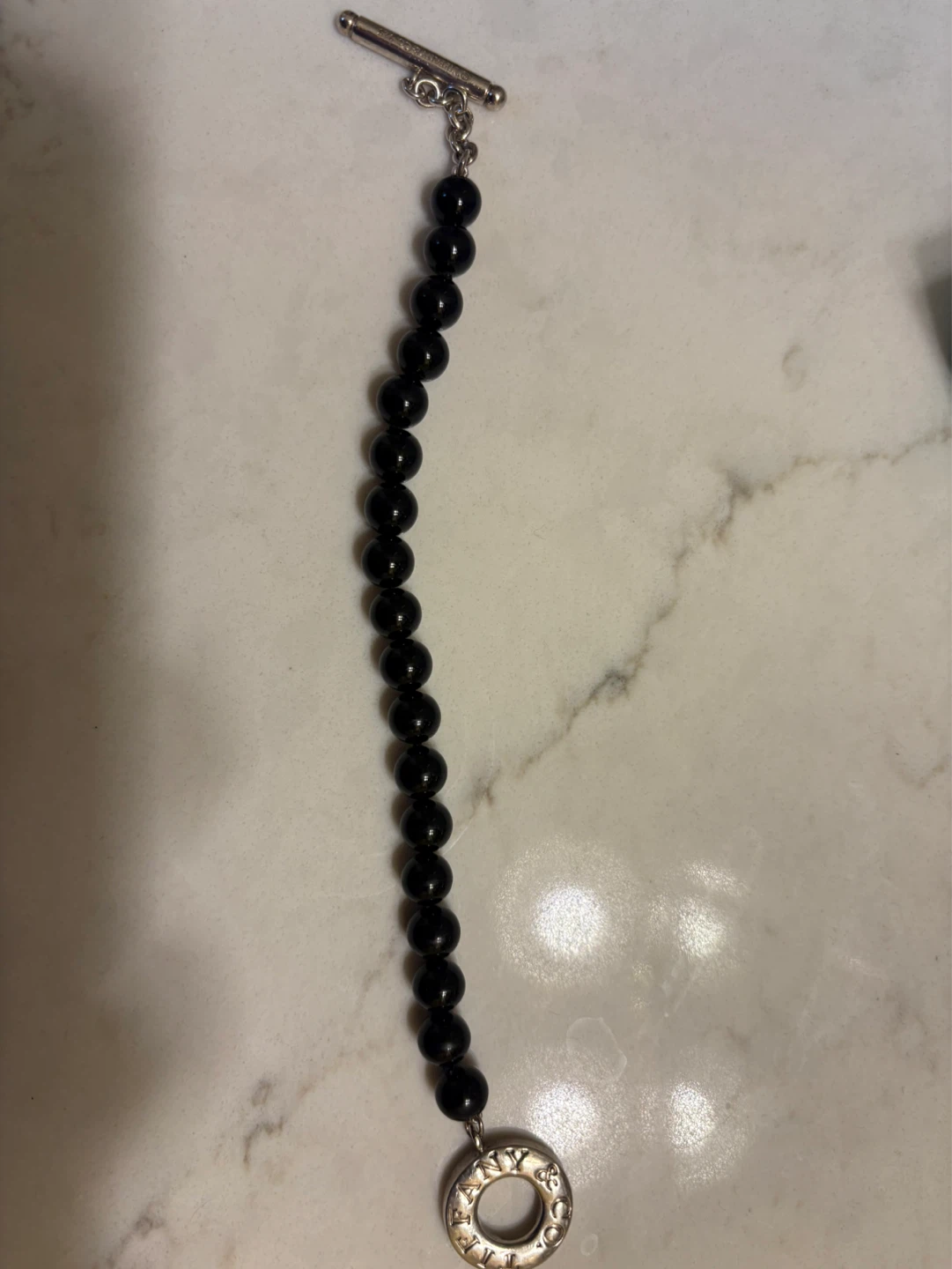 Tiffany & Co. Black Beaded Toggle Bracelet