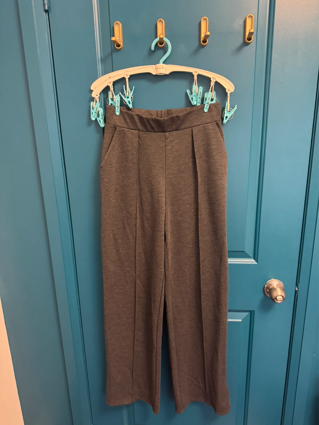 Charcoal Grey Wide-Leg Pants- M - photo 2