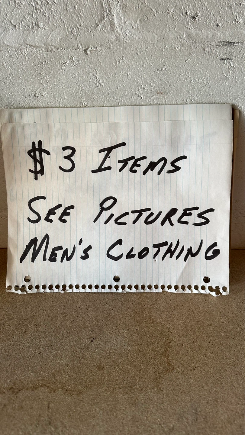 $3 Assorted Men's Clothing - See Pictures