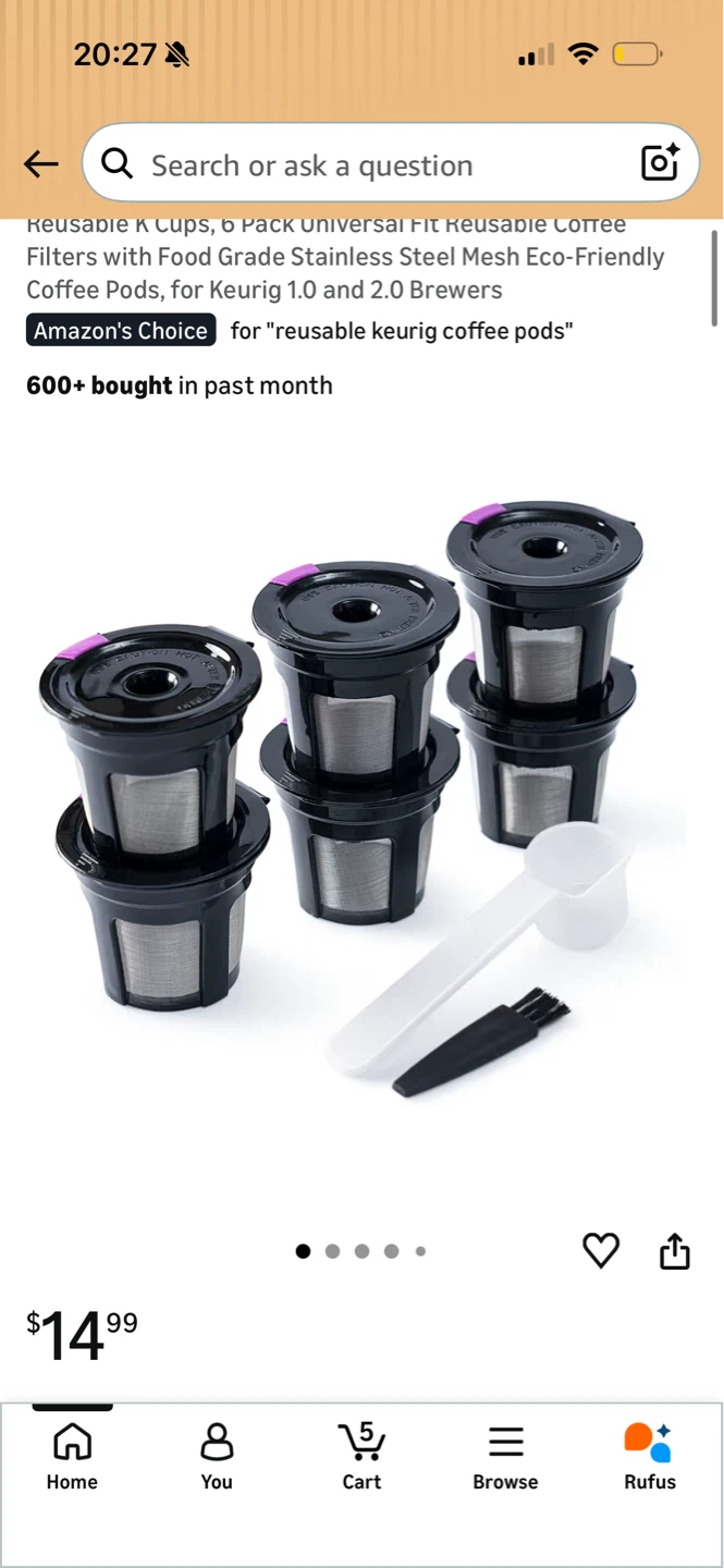Reusable K Cups Coffee Filters 6 Pack