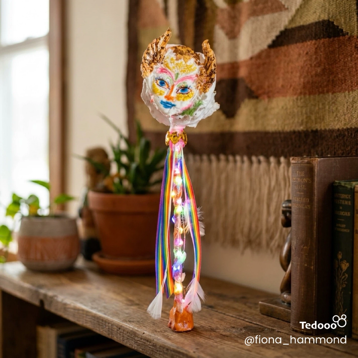 Handmade Festival Wand with Lights