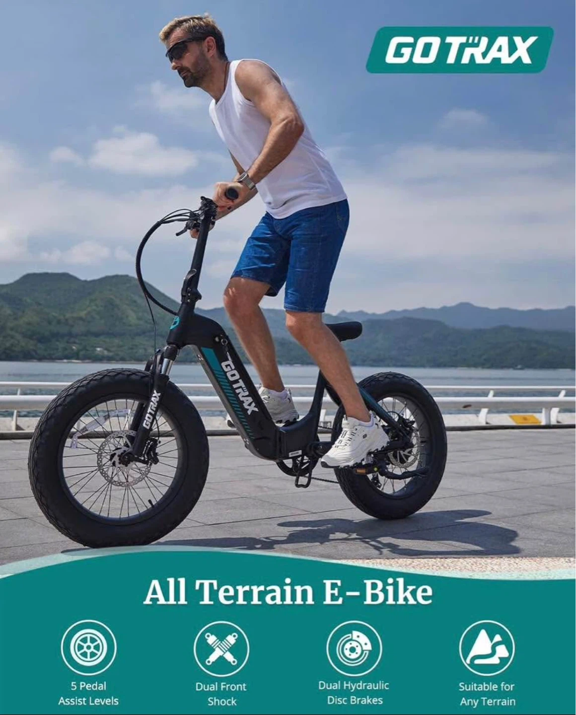 GOTRAX All Terrain Folding Electric Bike - photo 3