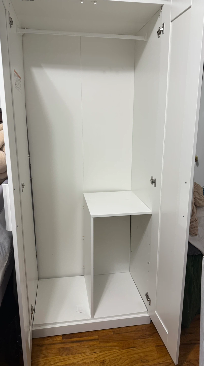 White Two-Door Wardrobe - photo 2