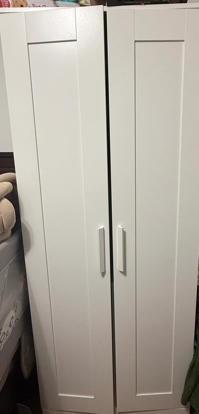 White Two-Door Wardrobe