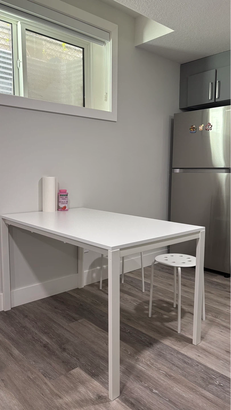 White IKEA Desk with Two Chairs - photo 5