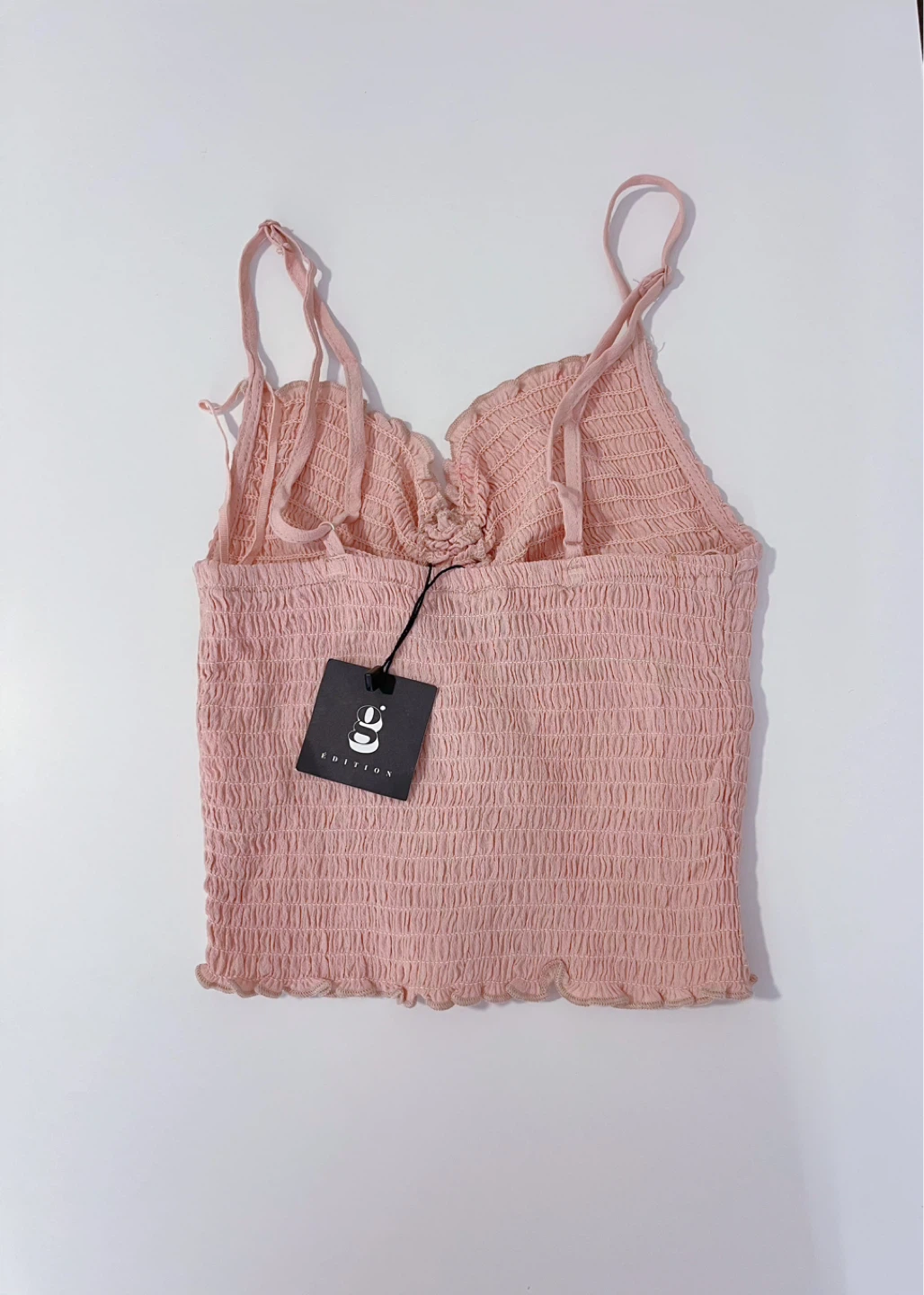 Brand New Pink Smocked Top-Size XS - photo 3