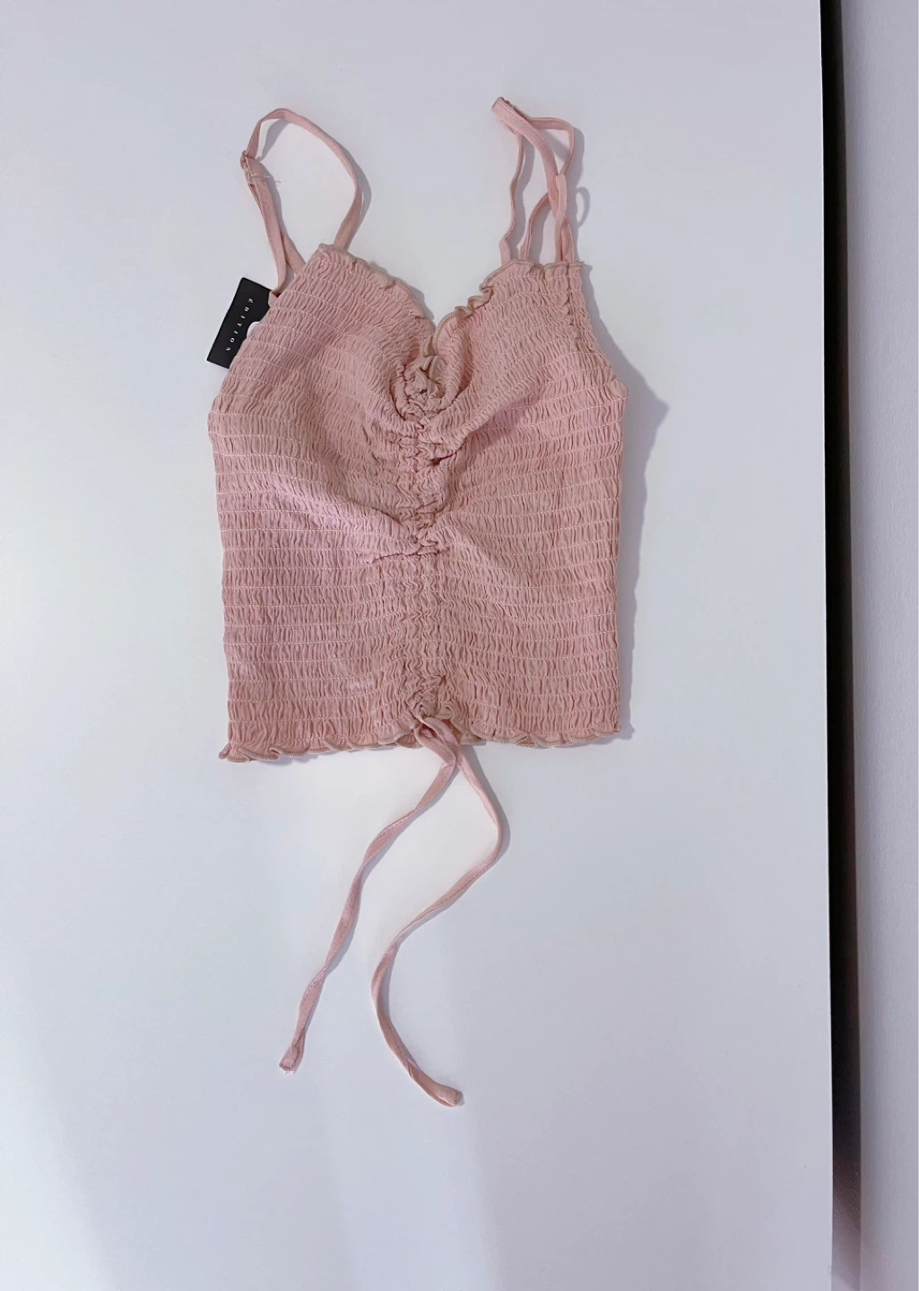 Brand New Pink Smocked Top-Size XS