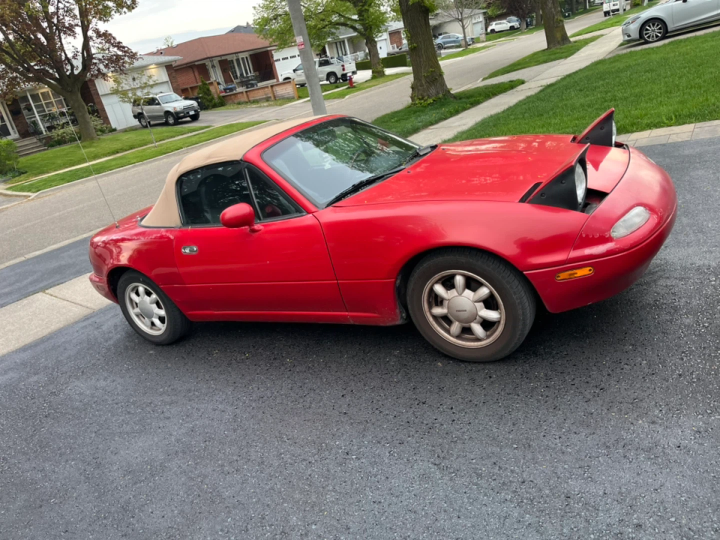 Red Mazda Miata Convertible