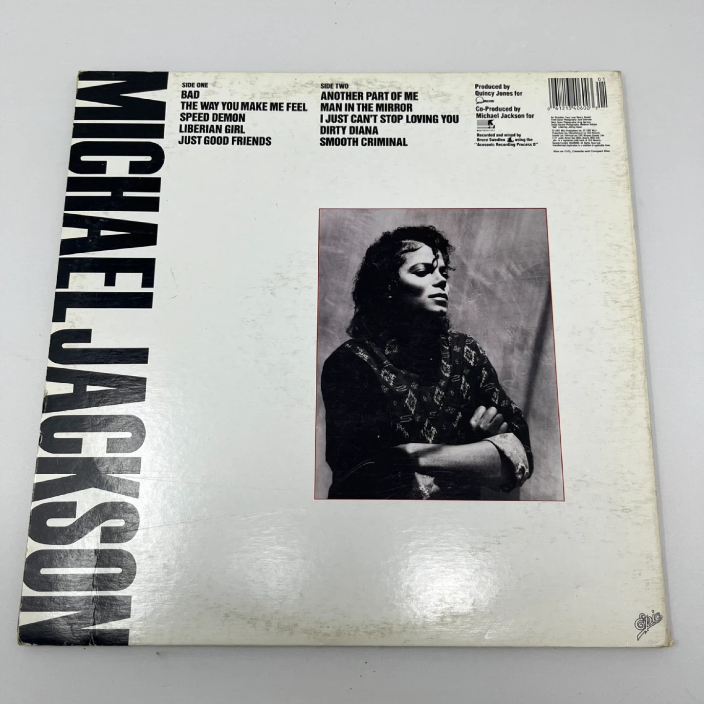 Michael Jackson "Bad" Vinyl Record LP Epic Records 1987 - photo 3