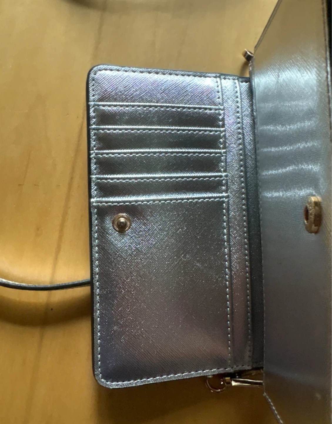 Silver Woven Wallet with Chain Strap - photo 2