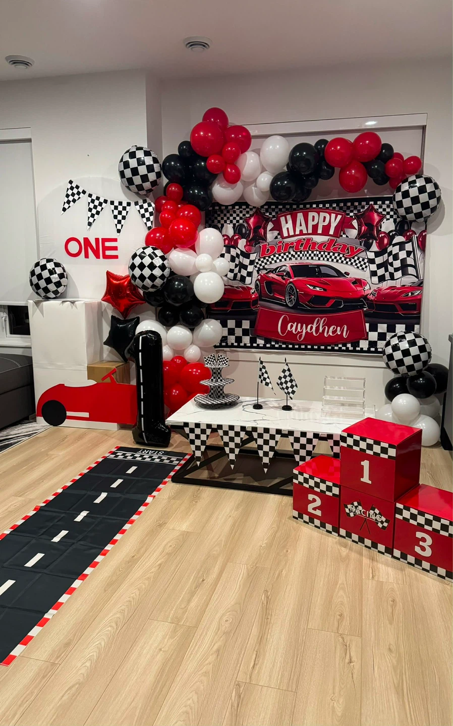 Racing Themed Birthday Party Decor Set