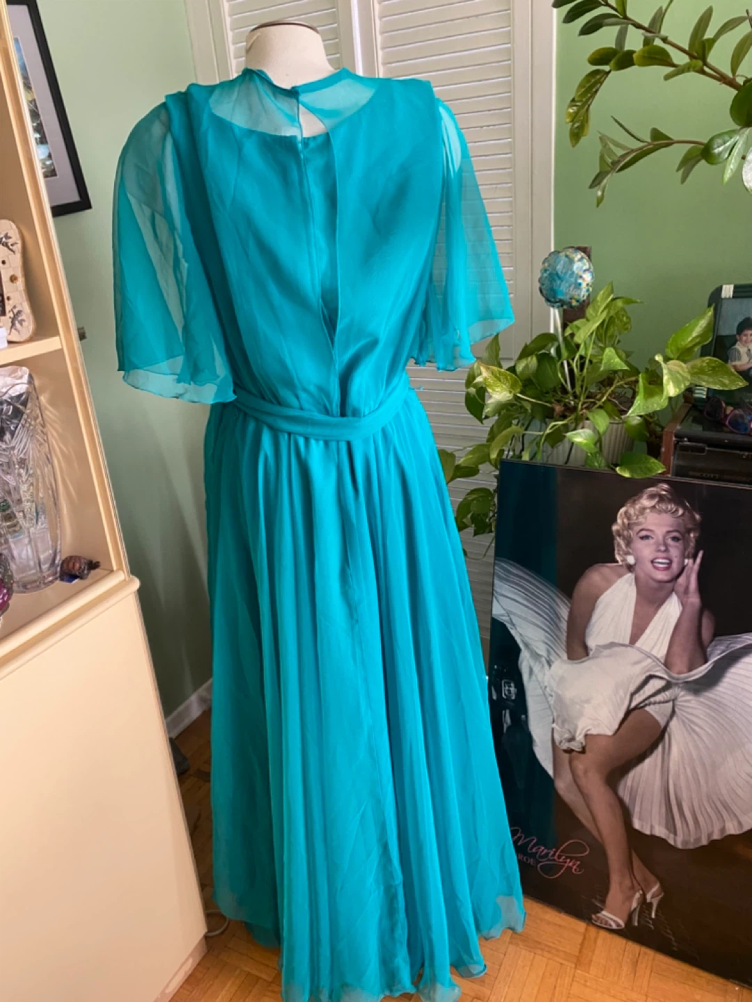 Vintage Teal Formal Dress Size 16 - photo 2