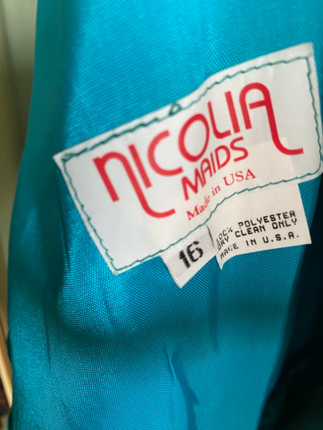Vintage Teal Formal Dress Size 16 - photo 4