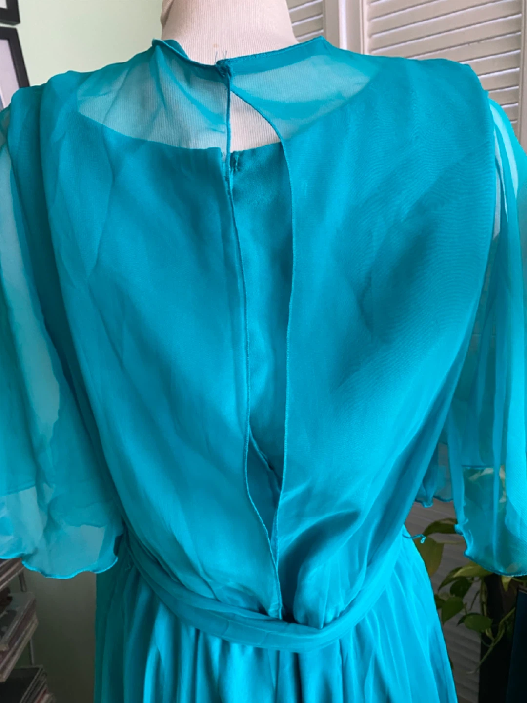Vintage Teal Formal Dress Size 16 - photo 3