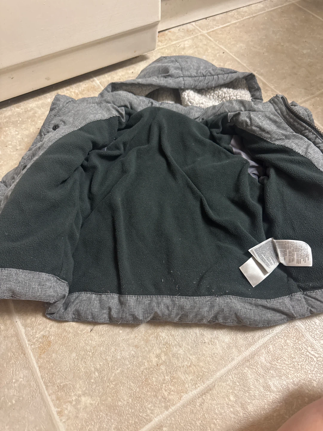 Boys Grey Puffer Jacket - photo 2