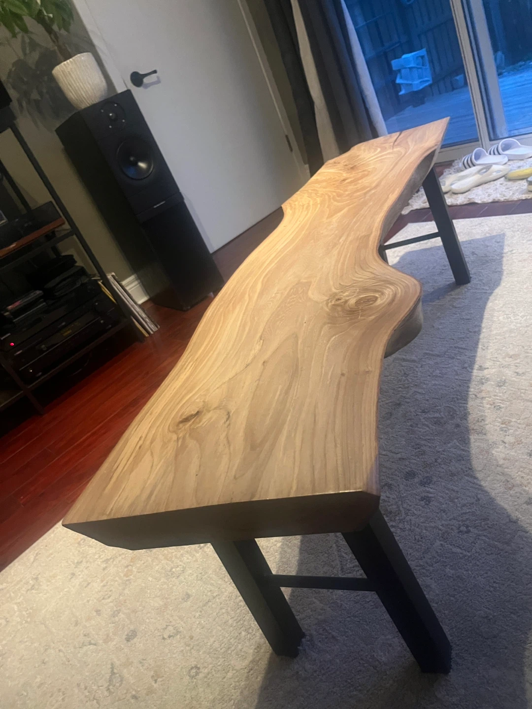 Hand made live edge wood  bench - photo 2
