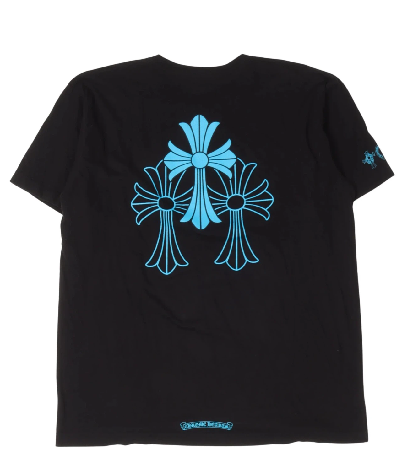 Chrome Hearts T-Shirt Black Blue Cross Graphic