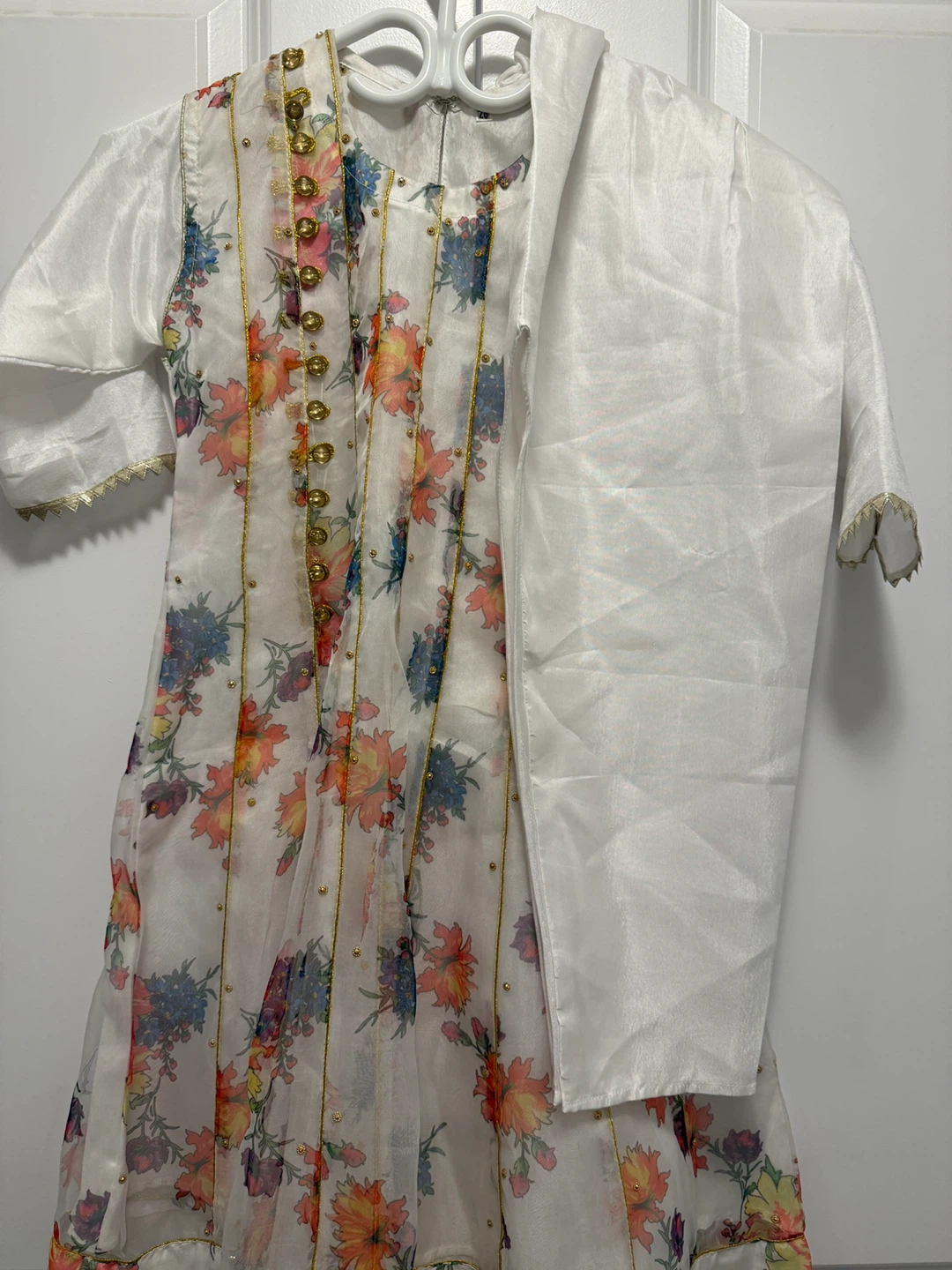 Kids Floral Print Kurti Set