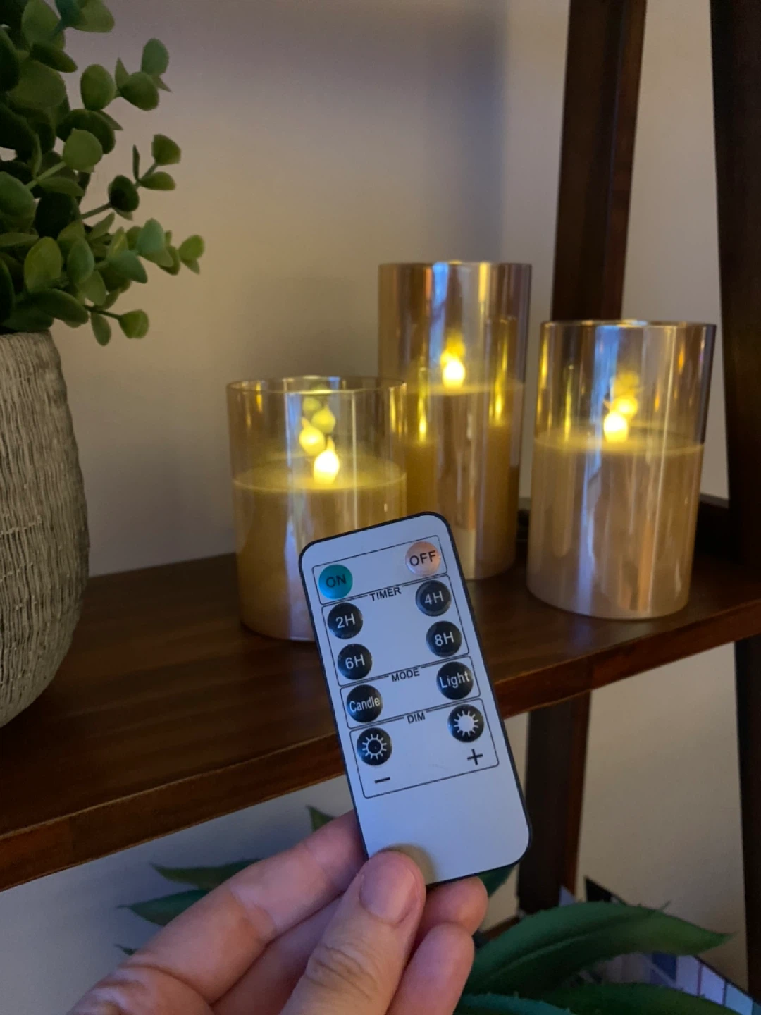3-Piece LED Flameless Candle Set with Remote - photo 2