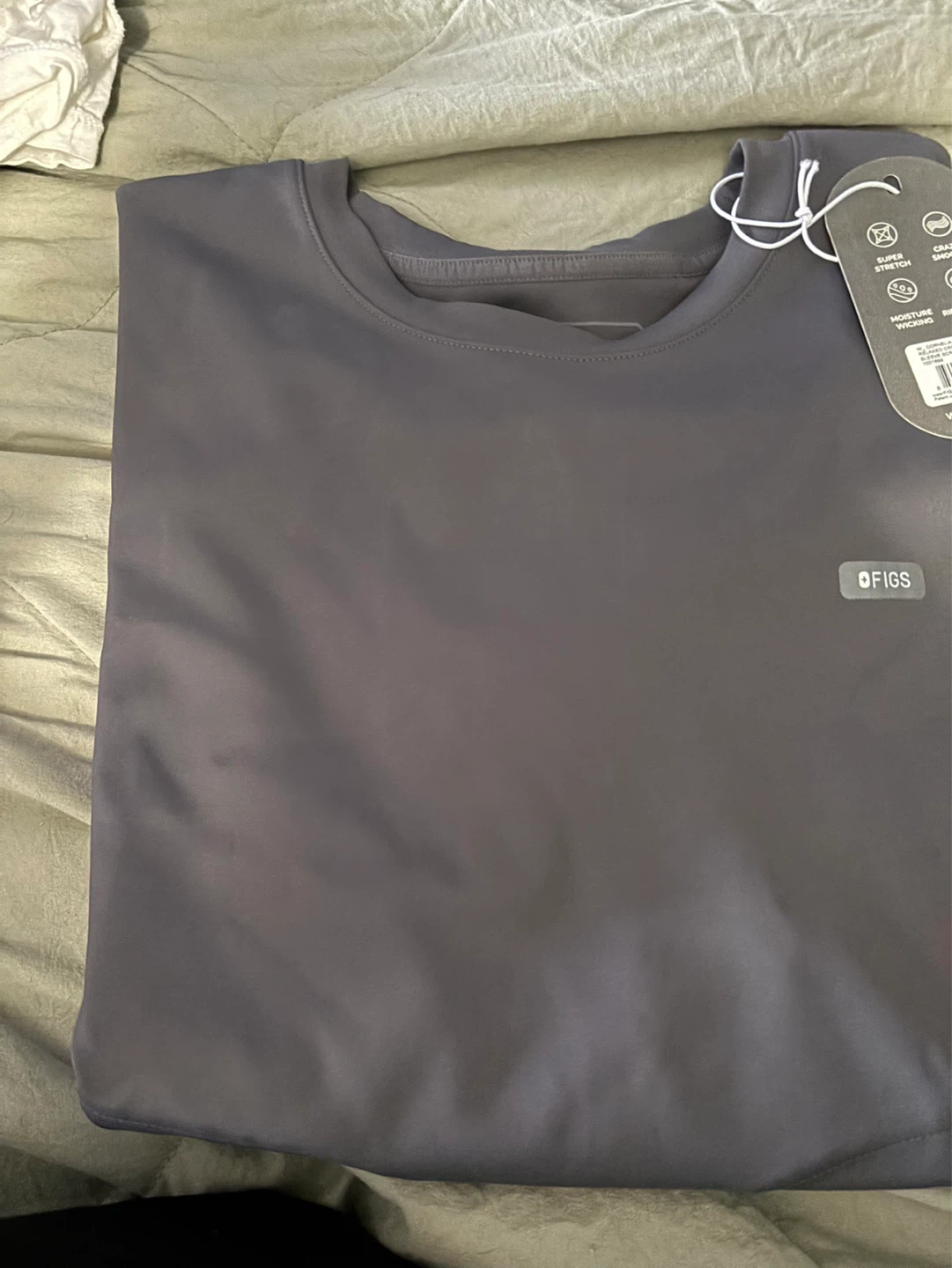FIGS Grey Long Sleeve Top
