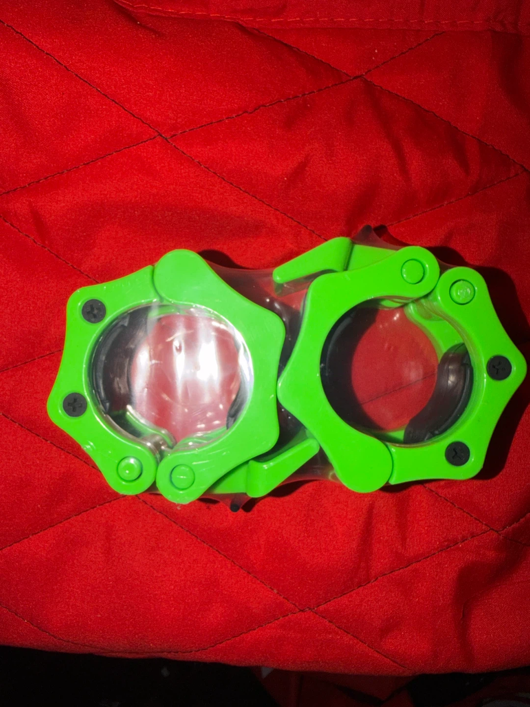 Green Barbell Weight Collars
