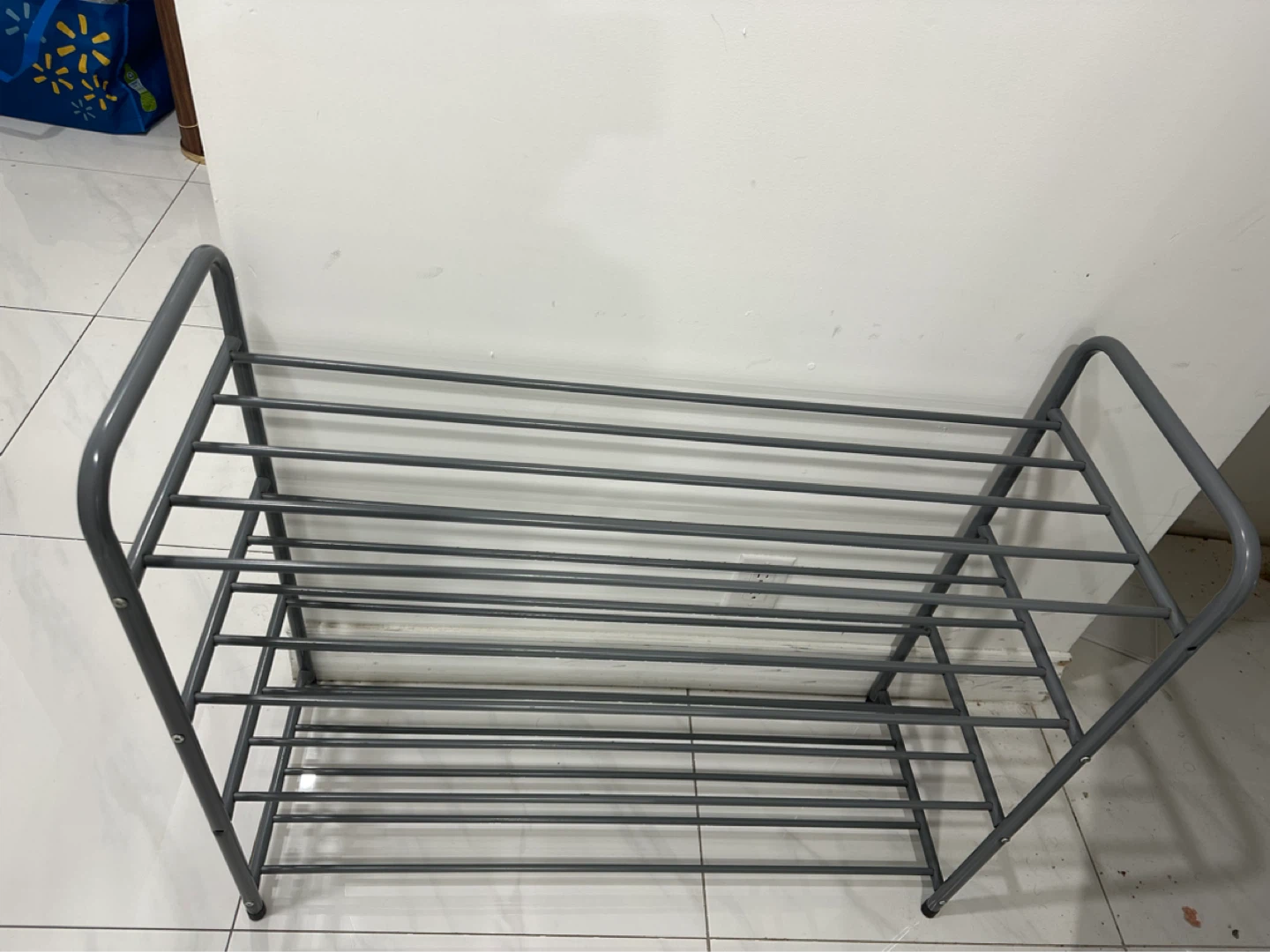 Grey 4-Tier Metal Shoe Rack - photo 2