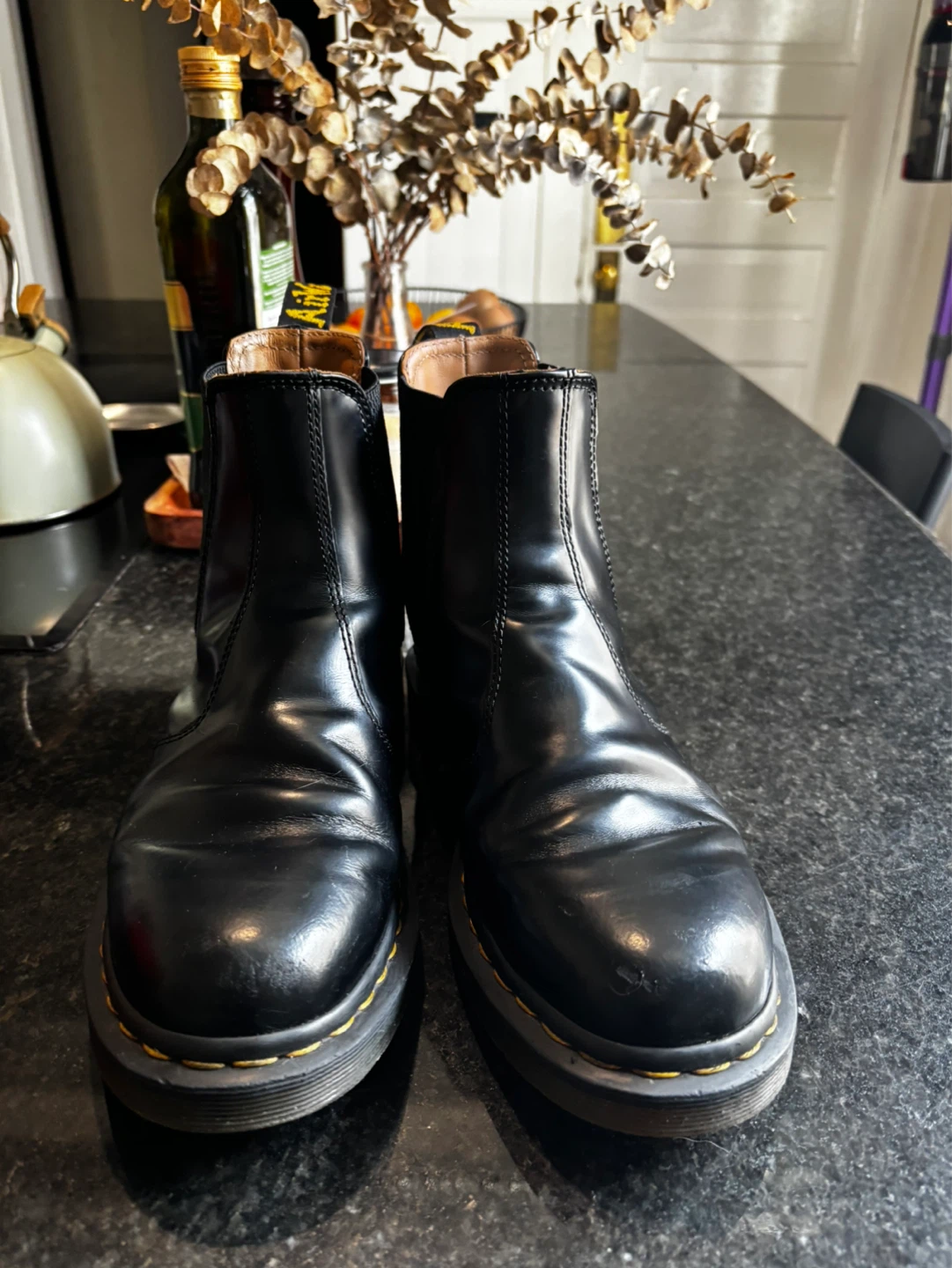 Dr. Martens Black Leather Chelsea Boots - Size 6 UK