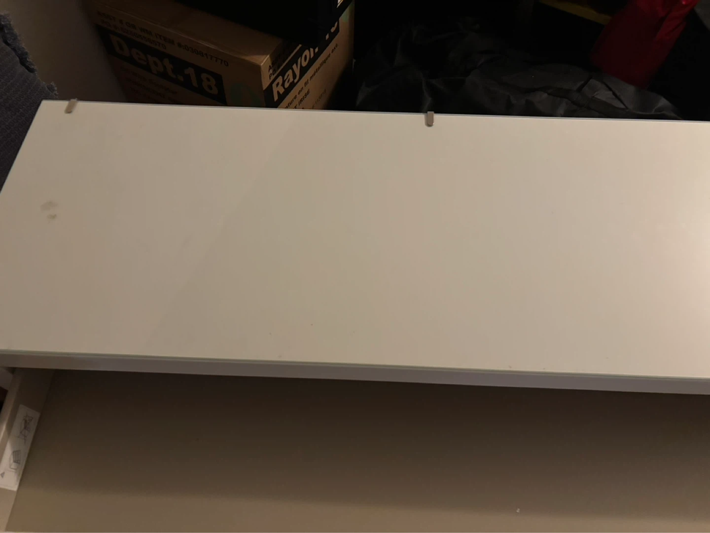 White Desk with Glass Top - photo 3