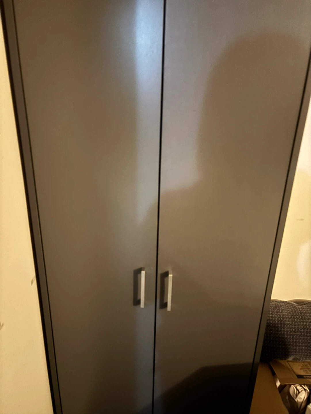 Dark Grey Two-Door Storage Cabinet - photo 2